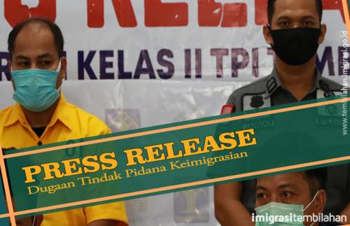 Press Release Dugaan Tindak Pidana Keimigrasian